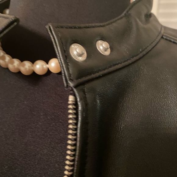 William RAST 🌟Sleek Black Leather Motorcycle Jacket - Small - Picture 9 of 15